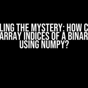 Unraveling the Mystery: How can I get the subarray indices of a binary array using NumPy?